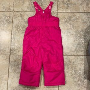 Faded Glory Toddler Snow Bib Pink Size 3T